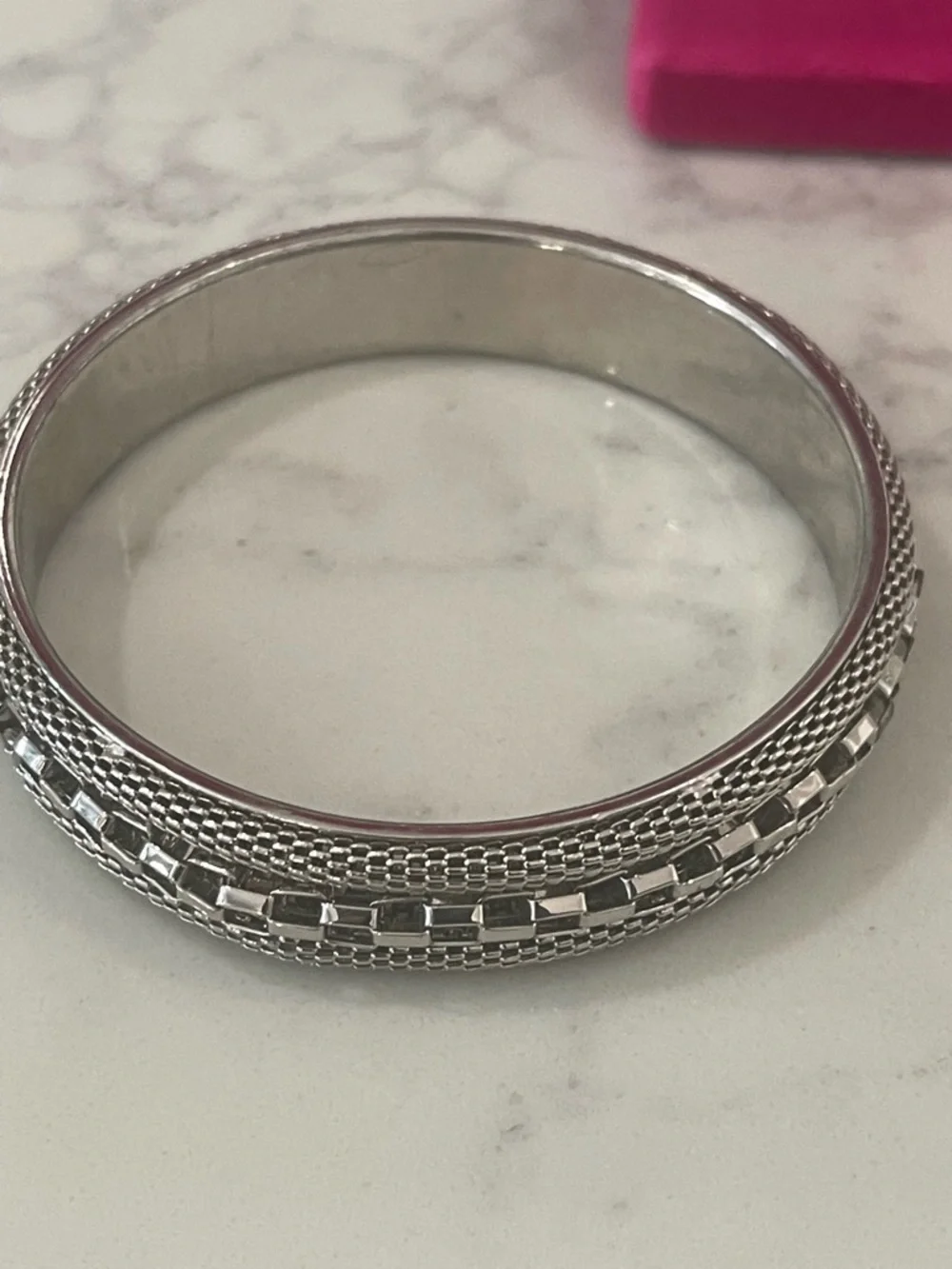 Silver Multi-Chain/Mesh Bangle Bracelet